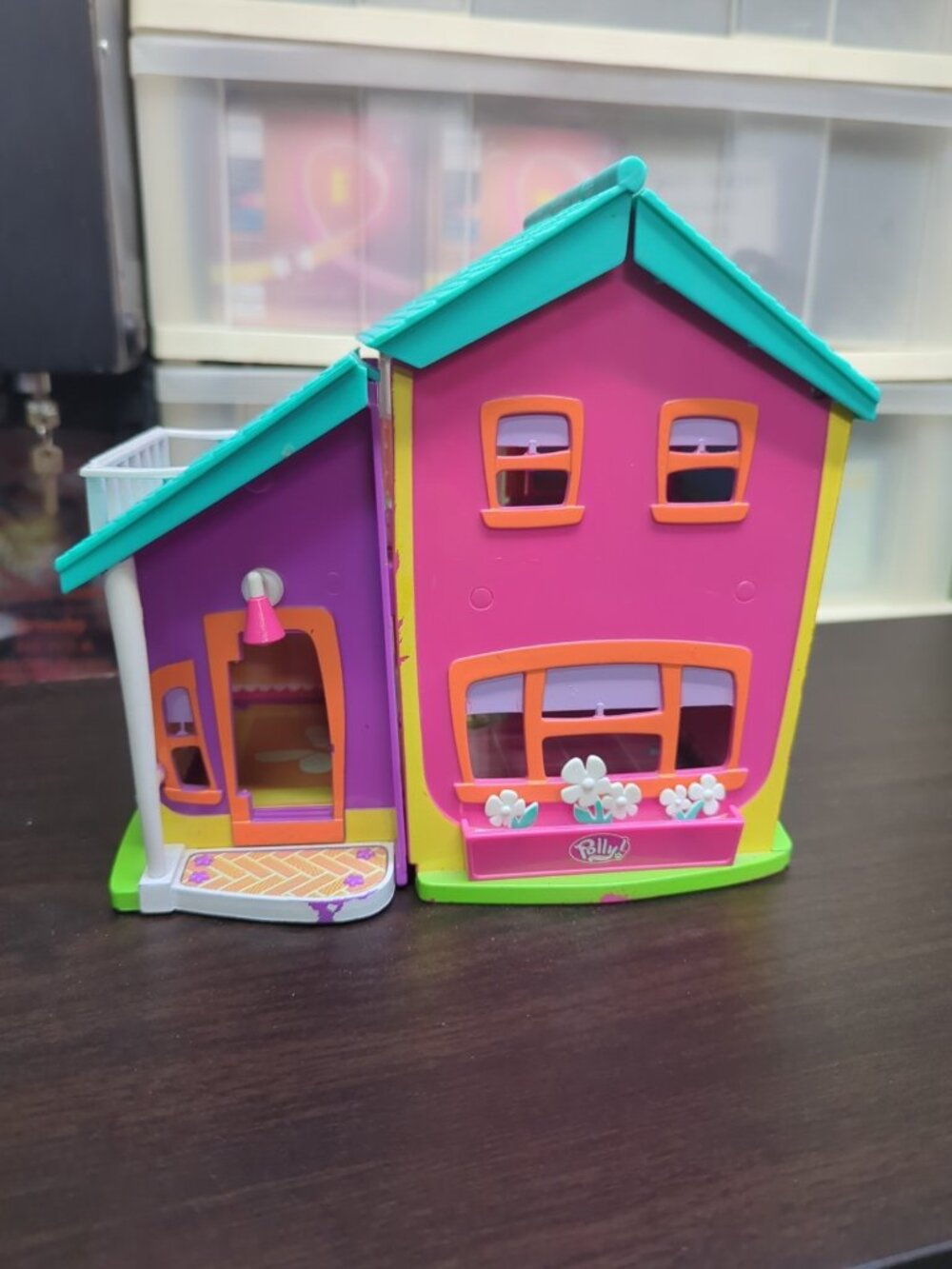 Polly Pocket House with Elevator 2002 Folding w/Carrying Handle
